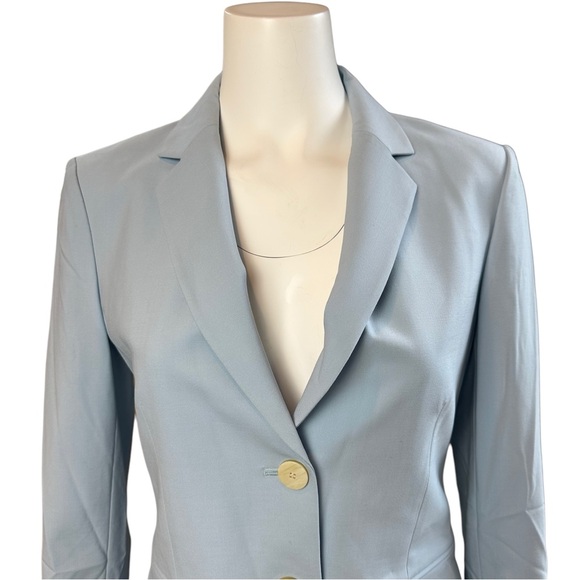 Theory Women's Stretch Wool Carissa Blazer in Sky Blue Size 4 - Picture 3 of 10